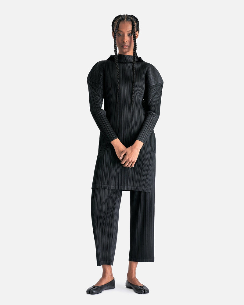 Pleats Please Issey Miyake Women Tops Monthly Colors: February Tunic in Black