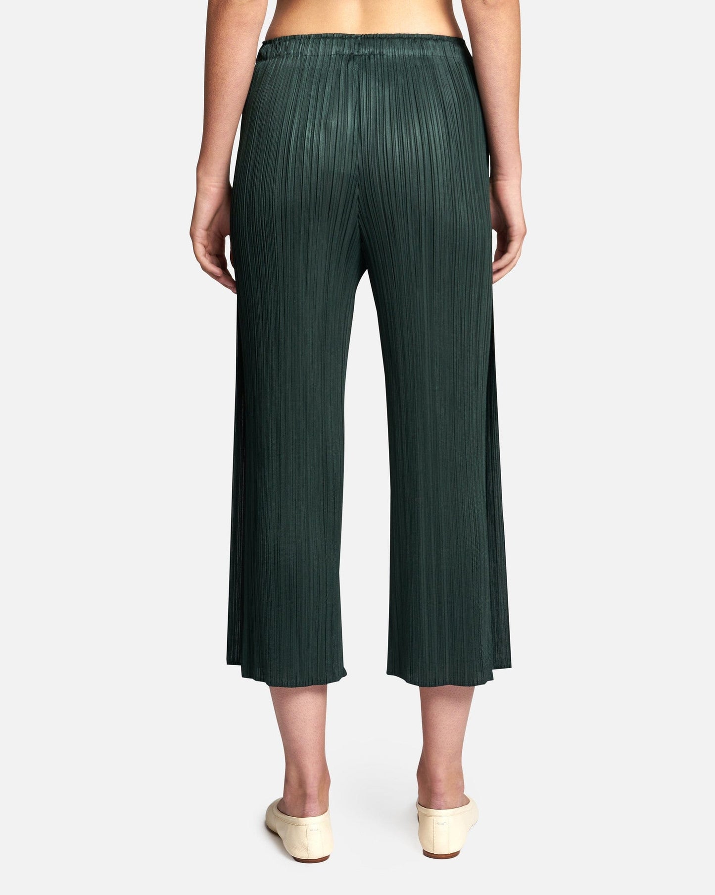 Pleats Please Issey Miyake Women Tops Monthly Colors July Bottoms in Dark Green