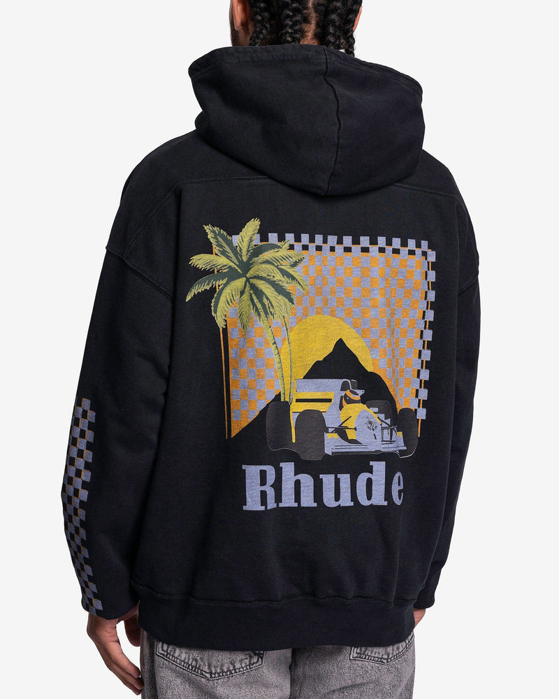 Rhude Men's Sweatshirts Moonlight Tropics Hoodie in Vintage Black