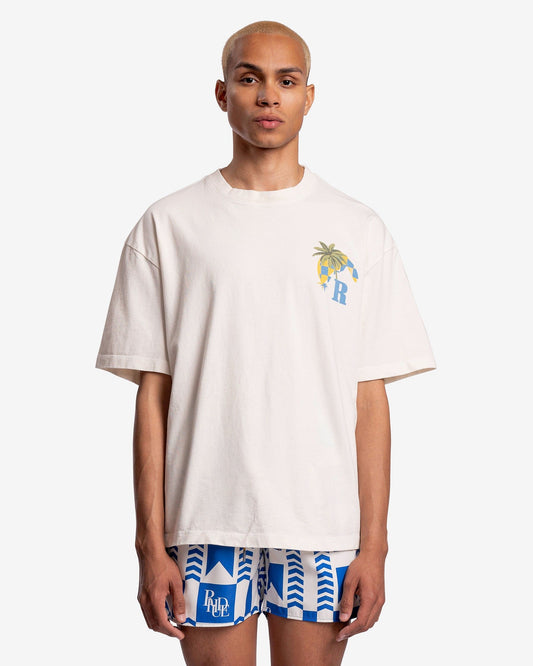 Rhude Men's T-Shirts Moonlight Tropics T-Shirt in Vintage White