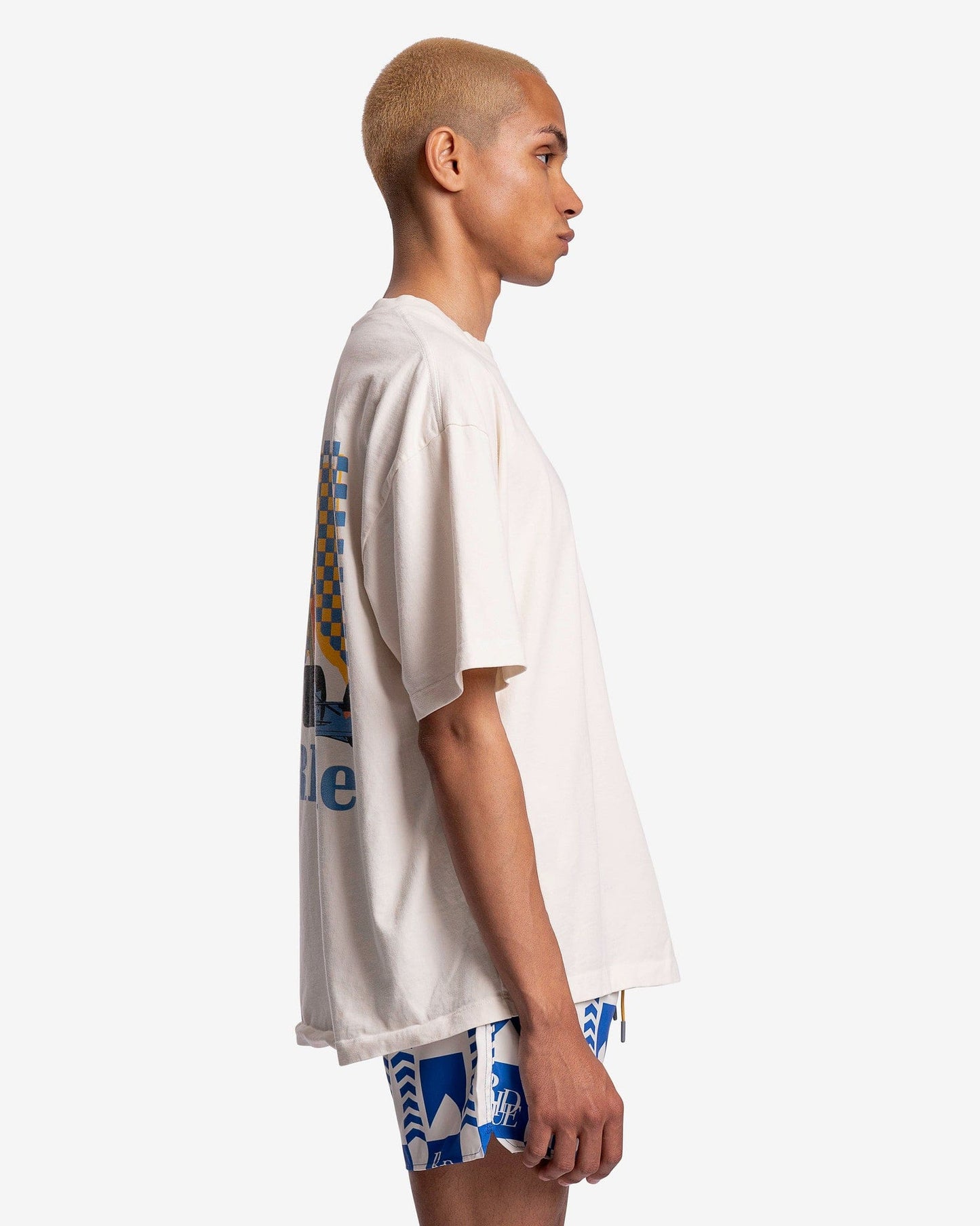 Rhude Men's T-Shirts Moonlight Tropics T-Shirt in Vintage White