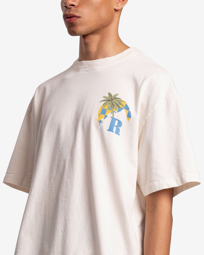 Rhude Men's T-Shirts Moonlight Tropics T-Shirt in Vintage White