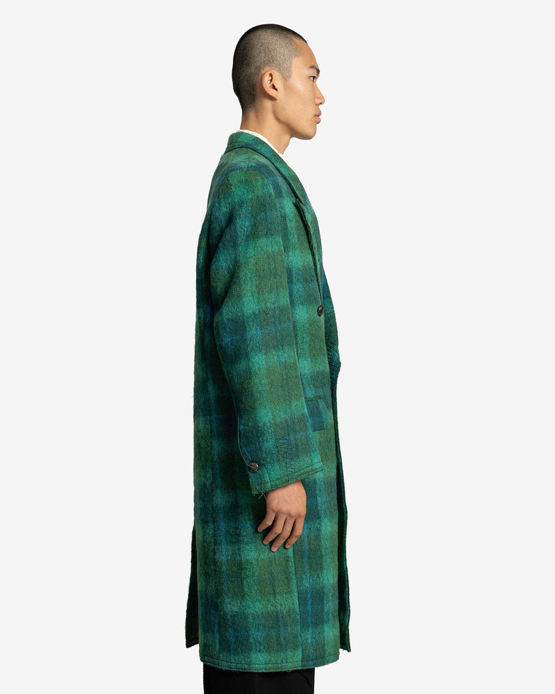 Andersson Bell Men's Coat Moriens Double Breasted Coat in Green/Blue
