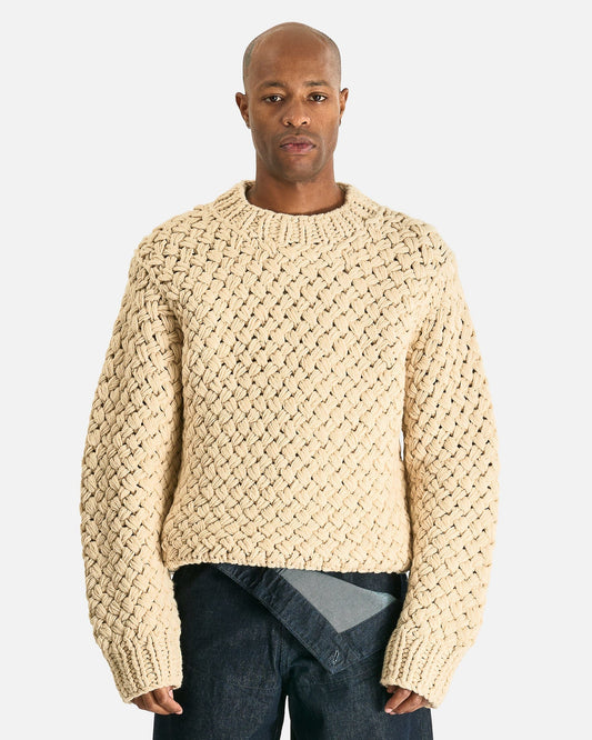 Dries Van Noten Men's Sweater Motel M.K. Sweater in Ecru