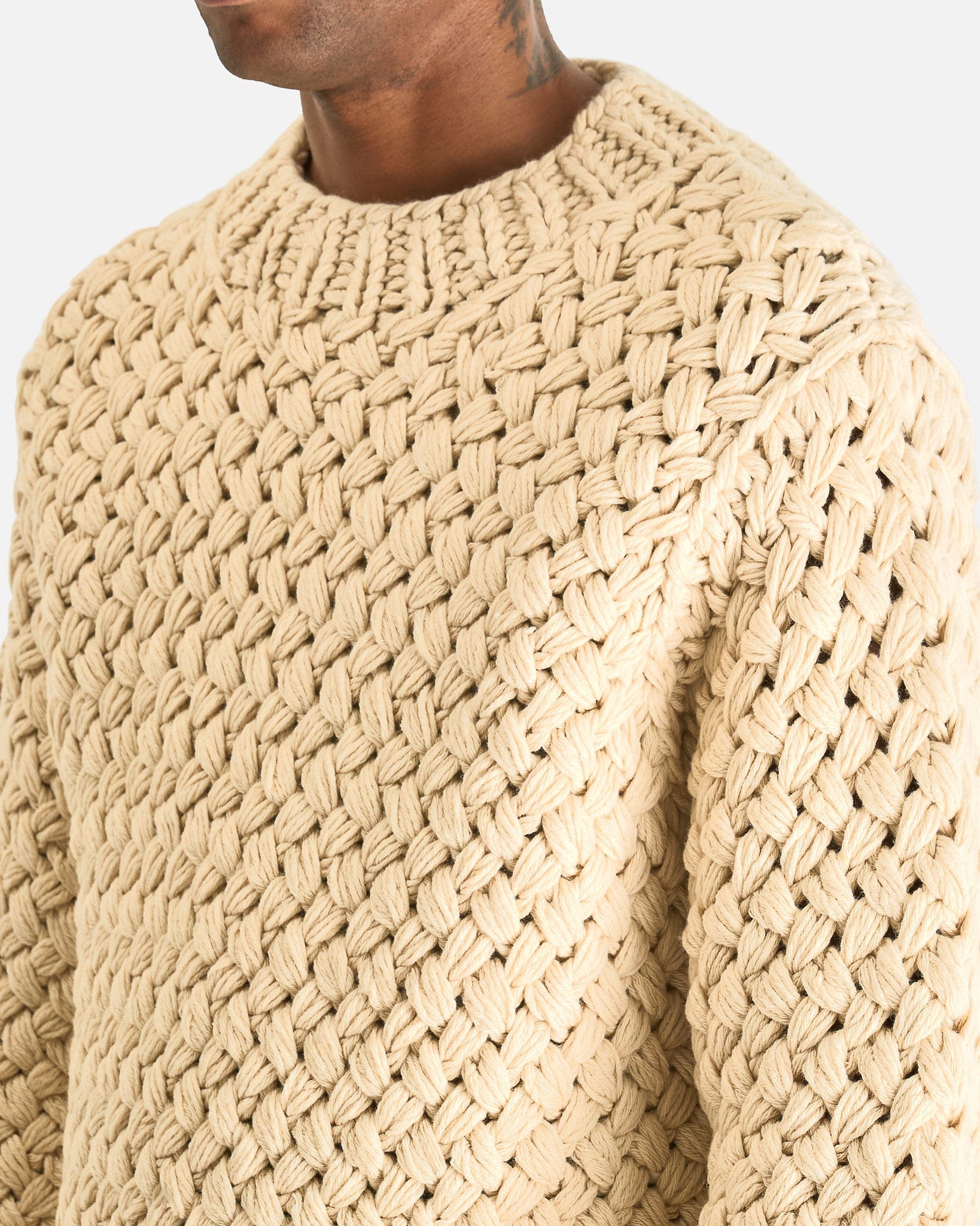 Dries Van Noten Men's Sweater Motel M.K. Sweater in Ecru