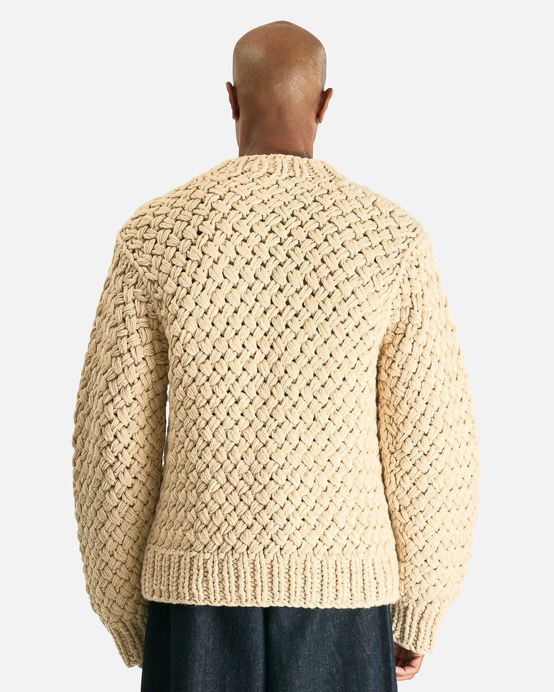 Dries Van Noten Men's Sweater Motel M.K. Sweater in Ecru