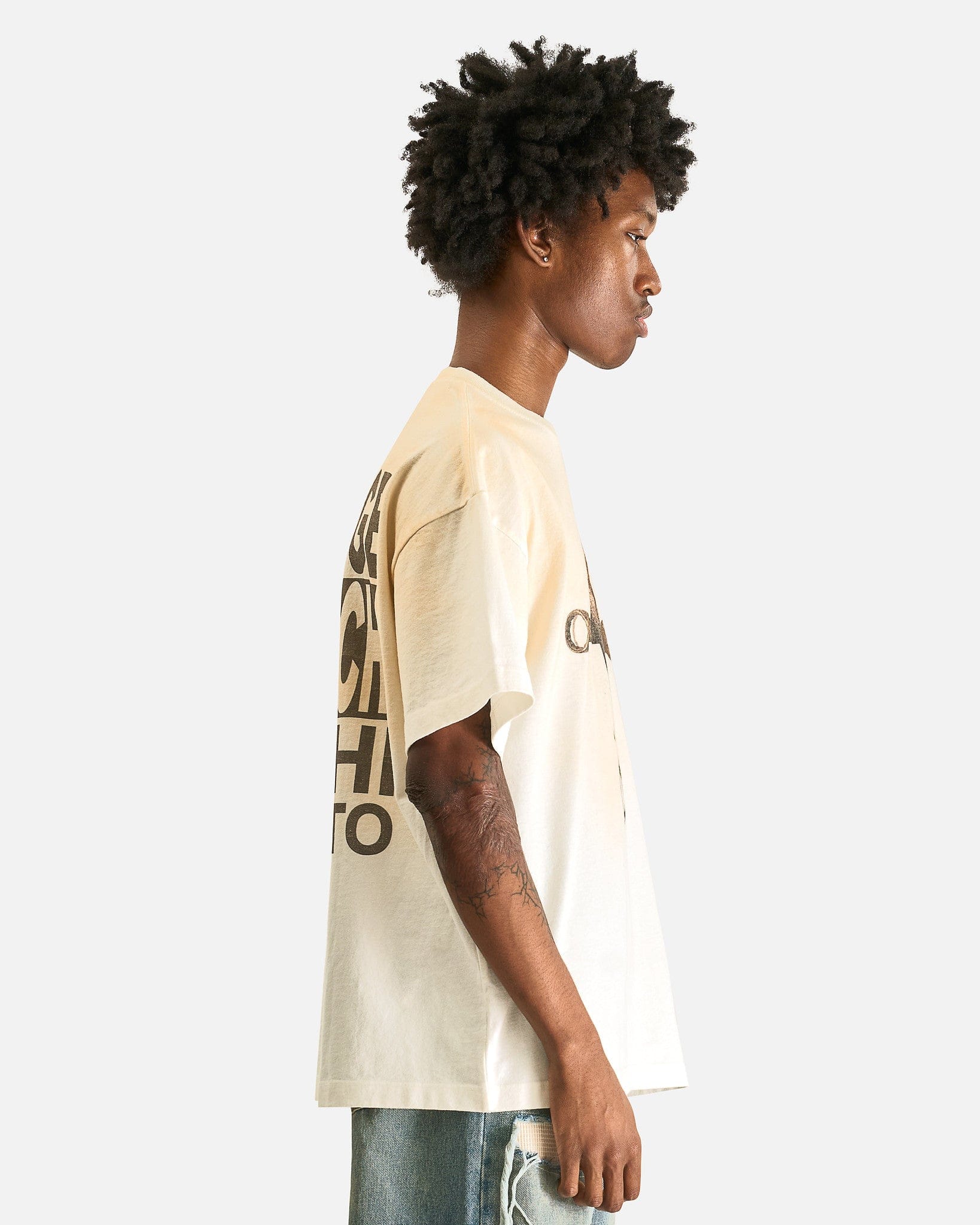 Moto Church Tee in Dirty White – SVRN
