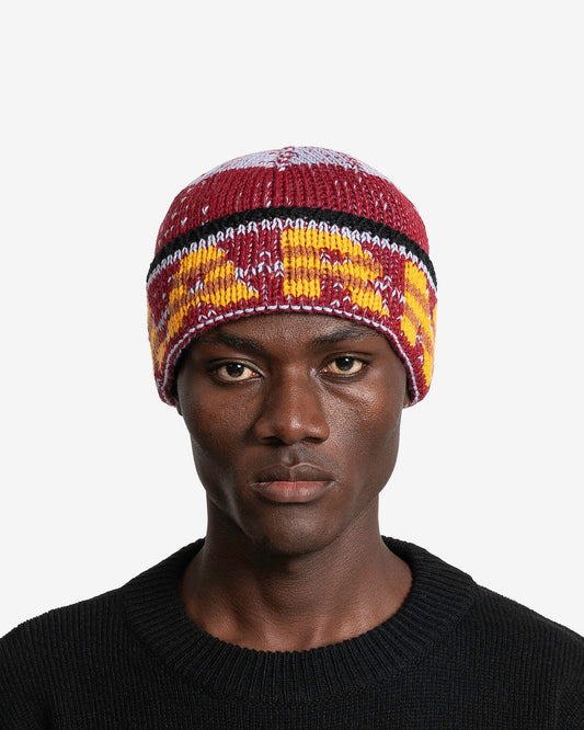 Marni Men's Hats Mouline Logo Beanie in Iris Blue