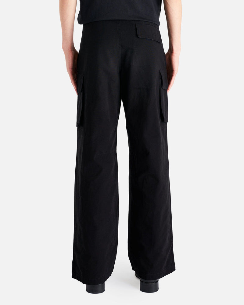 Our Legacy Men's Pants Mount Cargo in Black Canvas
