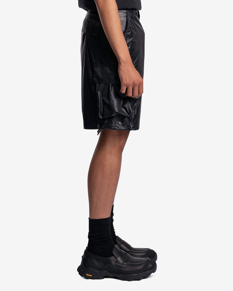 Our Legacy Men's Shorts Mount Shorts in Black Tech Chintz Ripstop