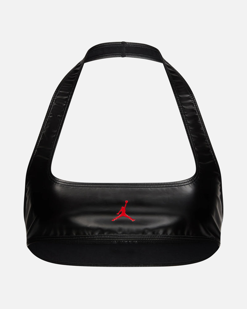 JORDAN Men's Tops Mowalola Halter Bra in Black/Gym Red