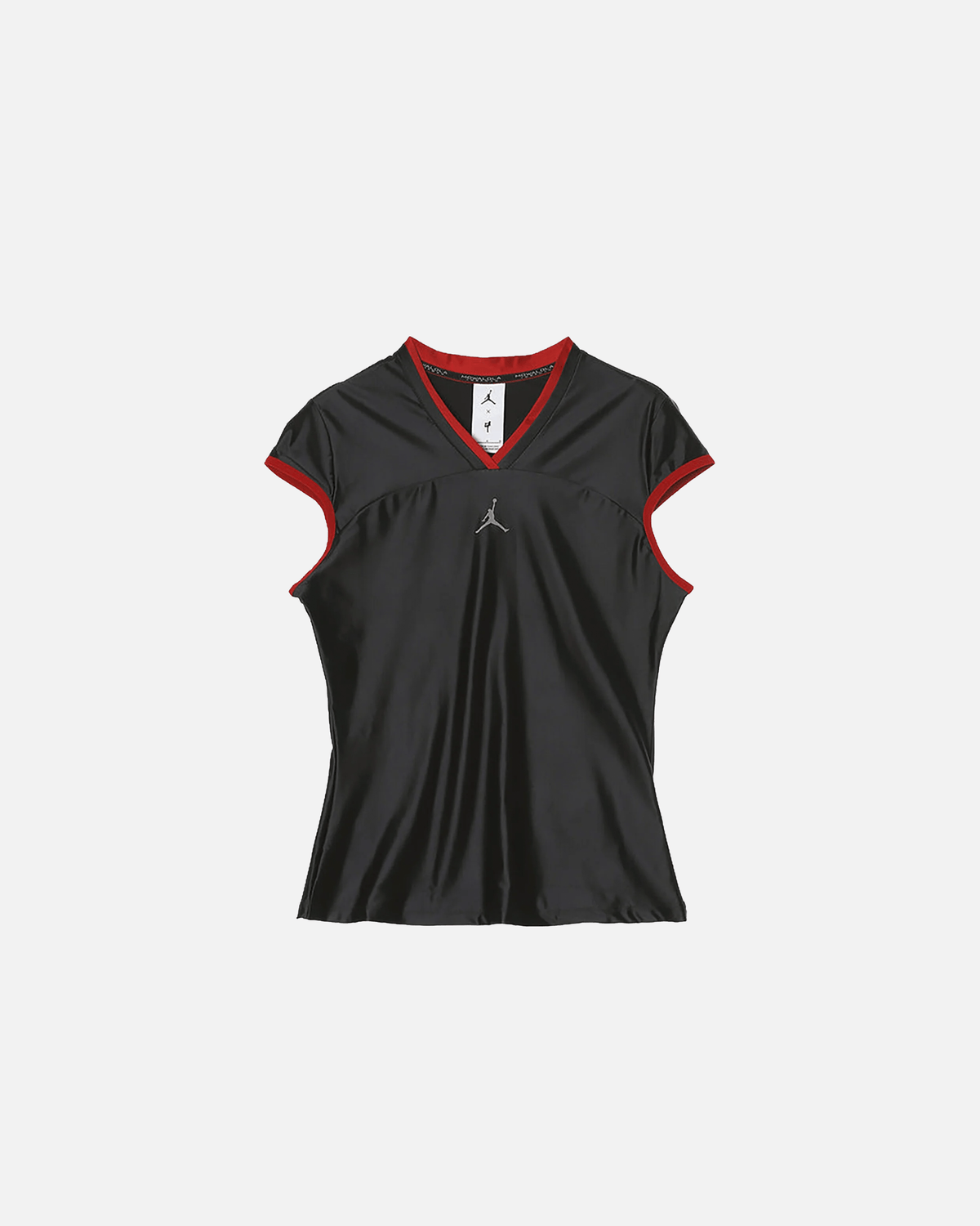 Jordan Mowalola Short Sleeve Top in Black.
