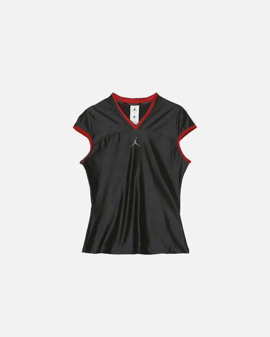 Jordan Mowalola Short Sleeve Top in Black.