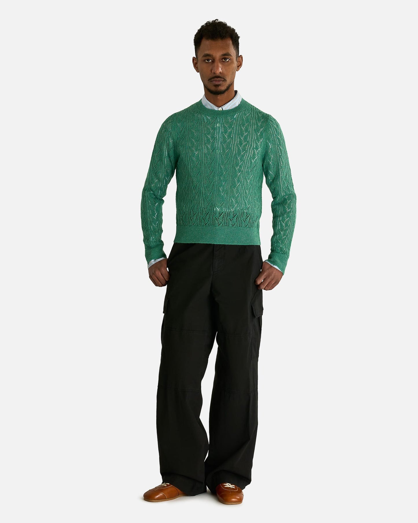 Dries Van Noten Men's Sweater Moxie MK Sweater in Green
