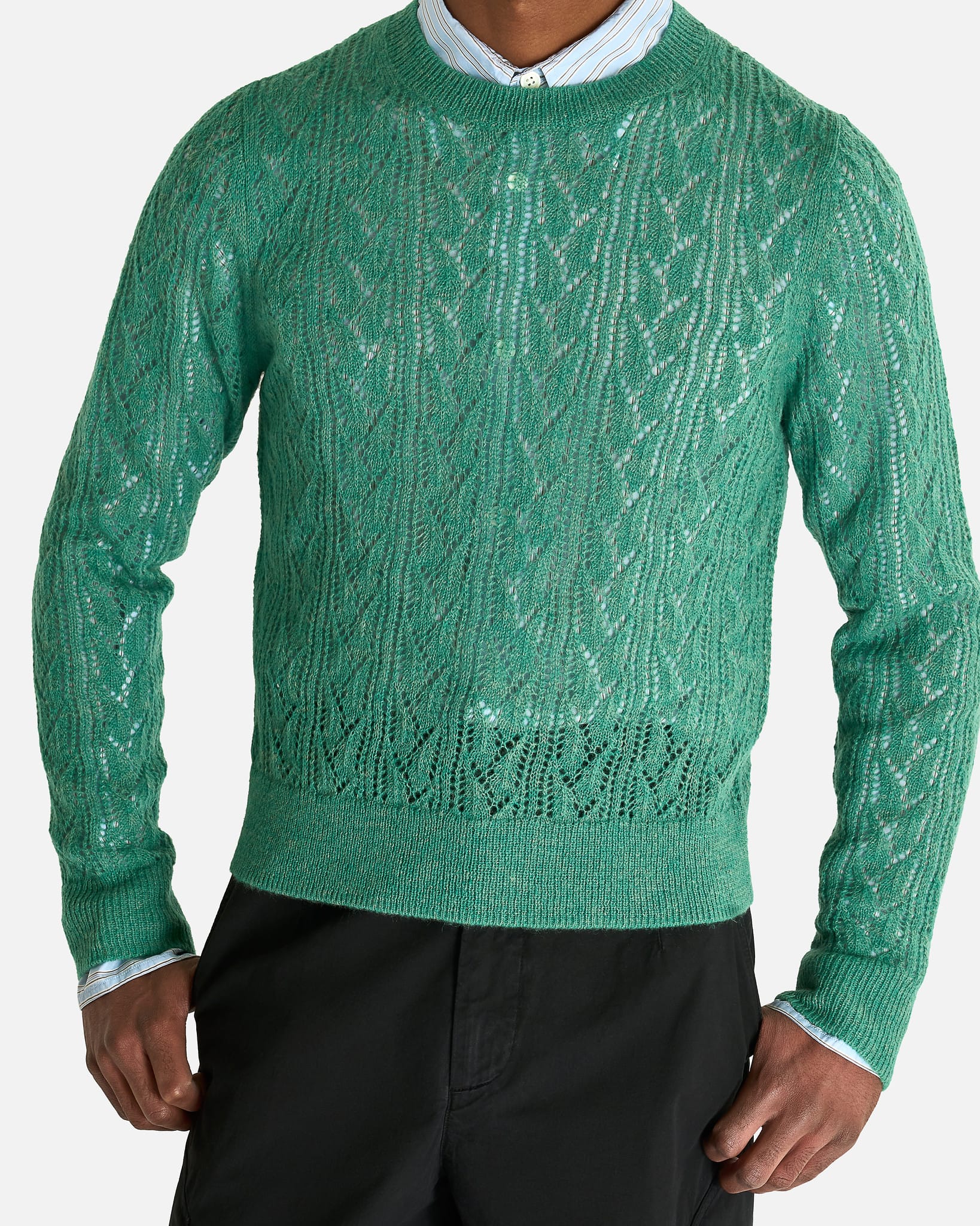 Dries Van Noten Men's Sweater Moxie MK Sweater in Green