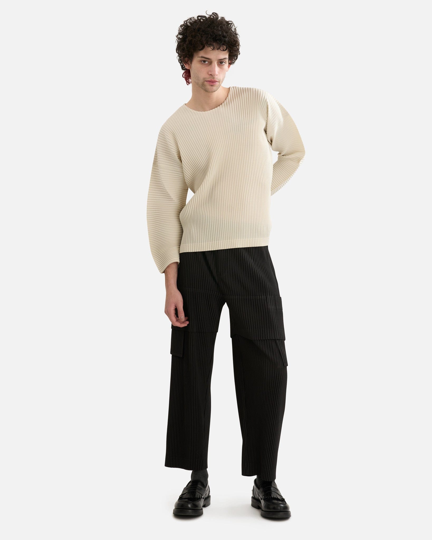 Homme Plissé Issey Miyake Men's Pants Multi-Pocket Pants in Coke Gray