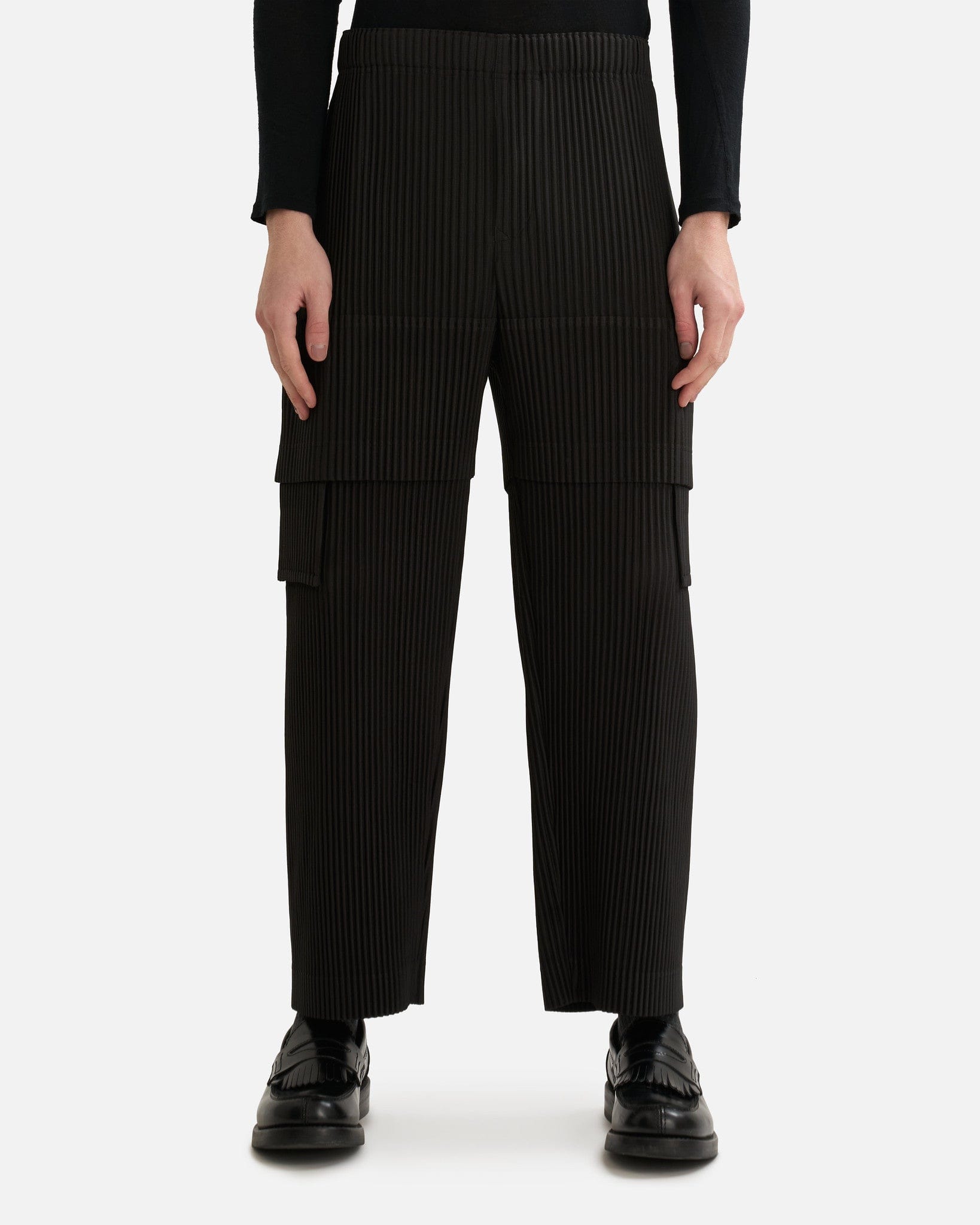 Homme Plissé Issey Miyake Men's Pants Multi-Pocket Pants in Coke Gray