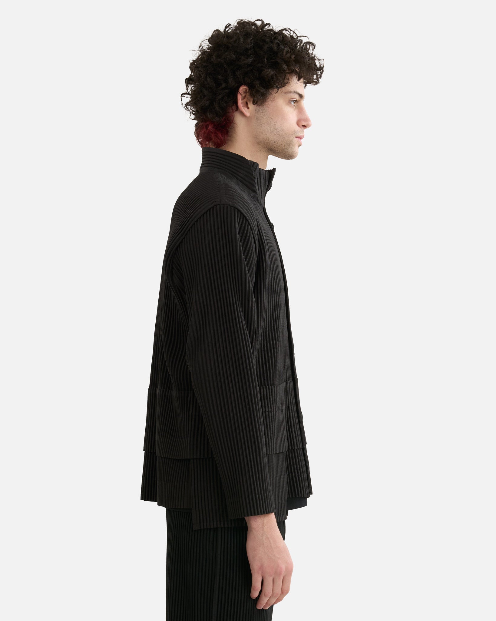 Homme Plissé Issey Miyake Men's Shirts Multi-Pocket Shirt in Coke Gray