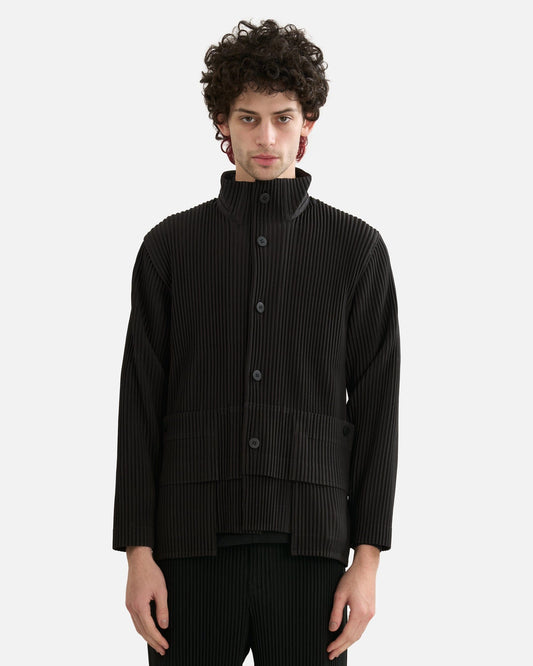 Homme Plissé Issey Miyake Men's Shirts Multi-Pocket Shirt in Coke Gray