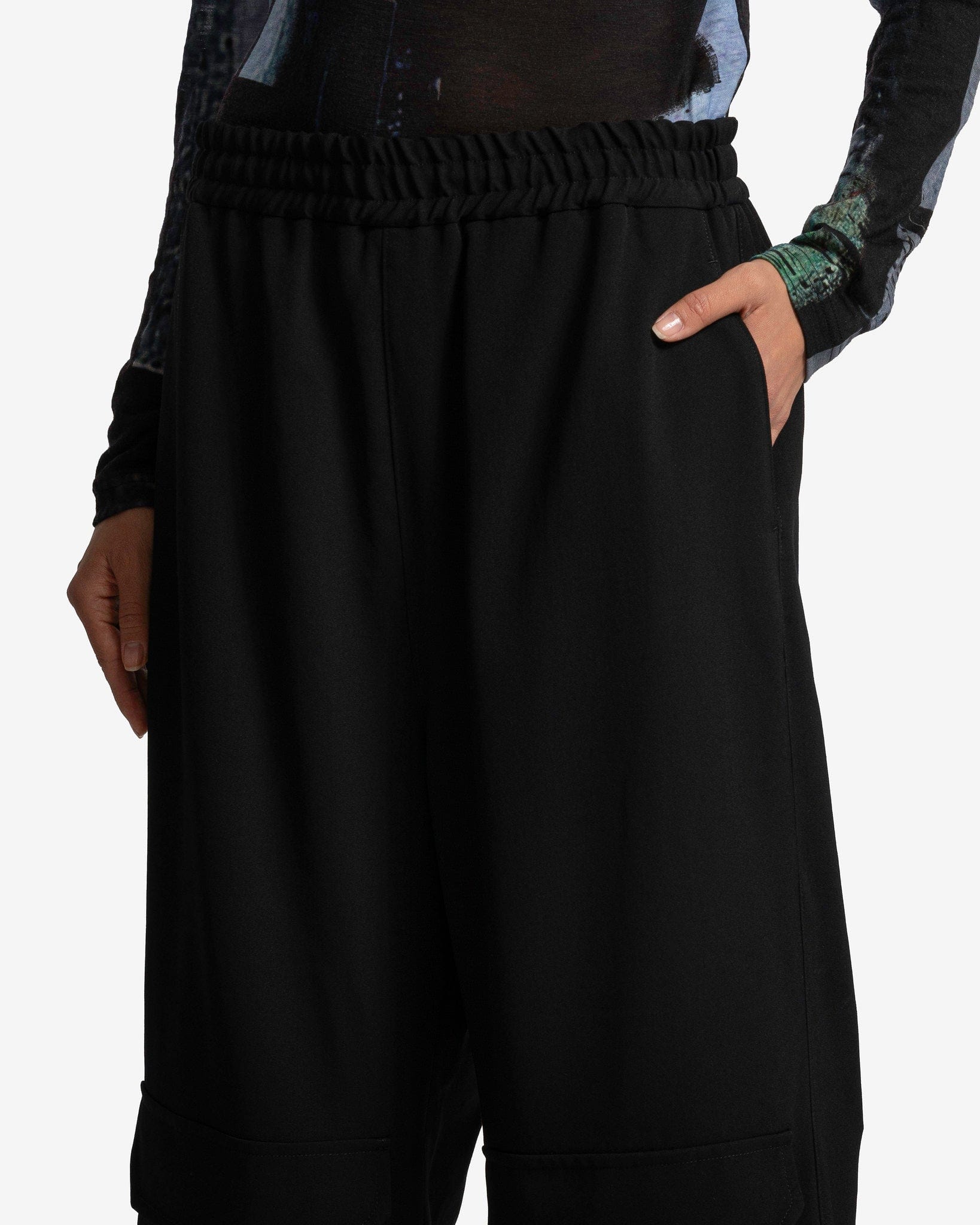 Y's by Yohji Yamamoto Women Pants N-Pocket Pants in Black