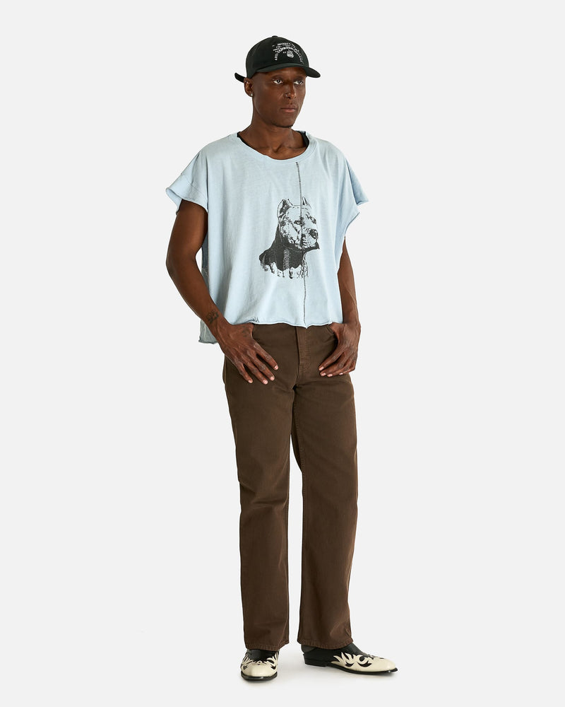 Enfants Riches Deprimes Men's T-shirts NA Pitbull Cut-Off T-Shirt in Light Blue