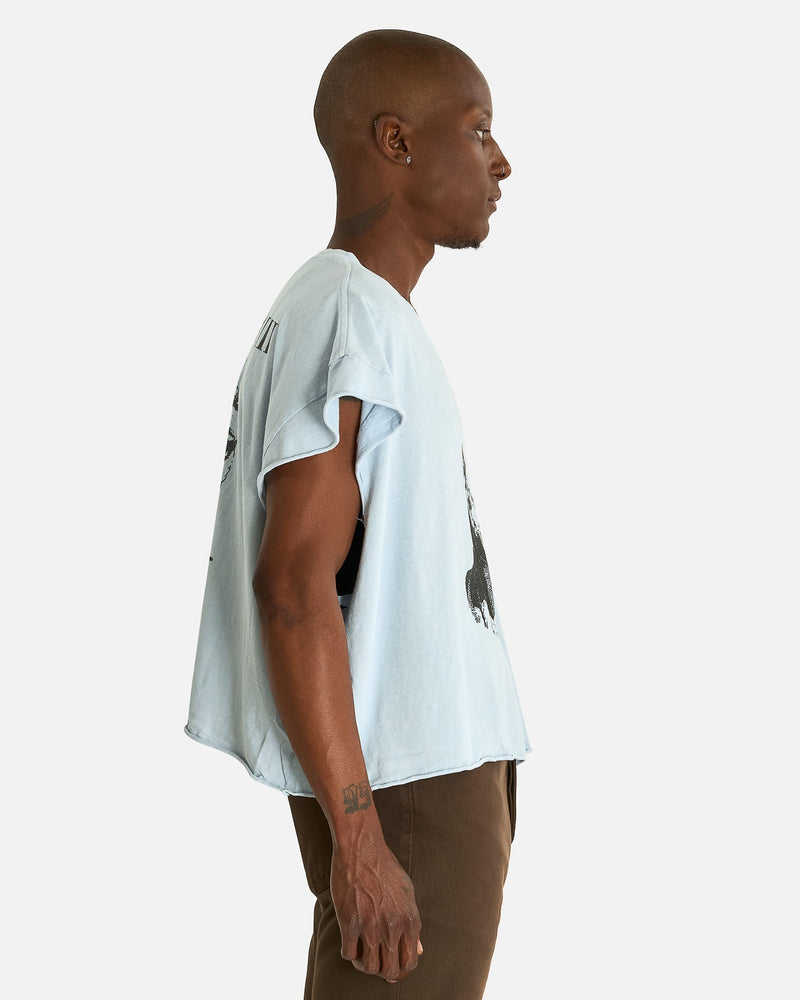 Enfants Riches Deprimes Men's T-shirts NA Pitbull Cut-Off T-Shirt in Light Blue