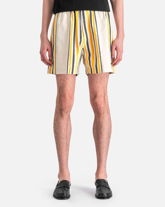 Bode Men's Shorts Namesake Stripe Shorts in Ecru