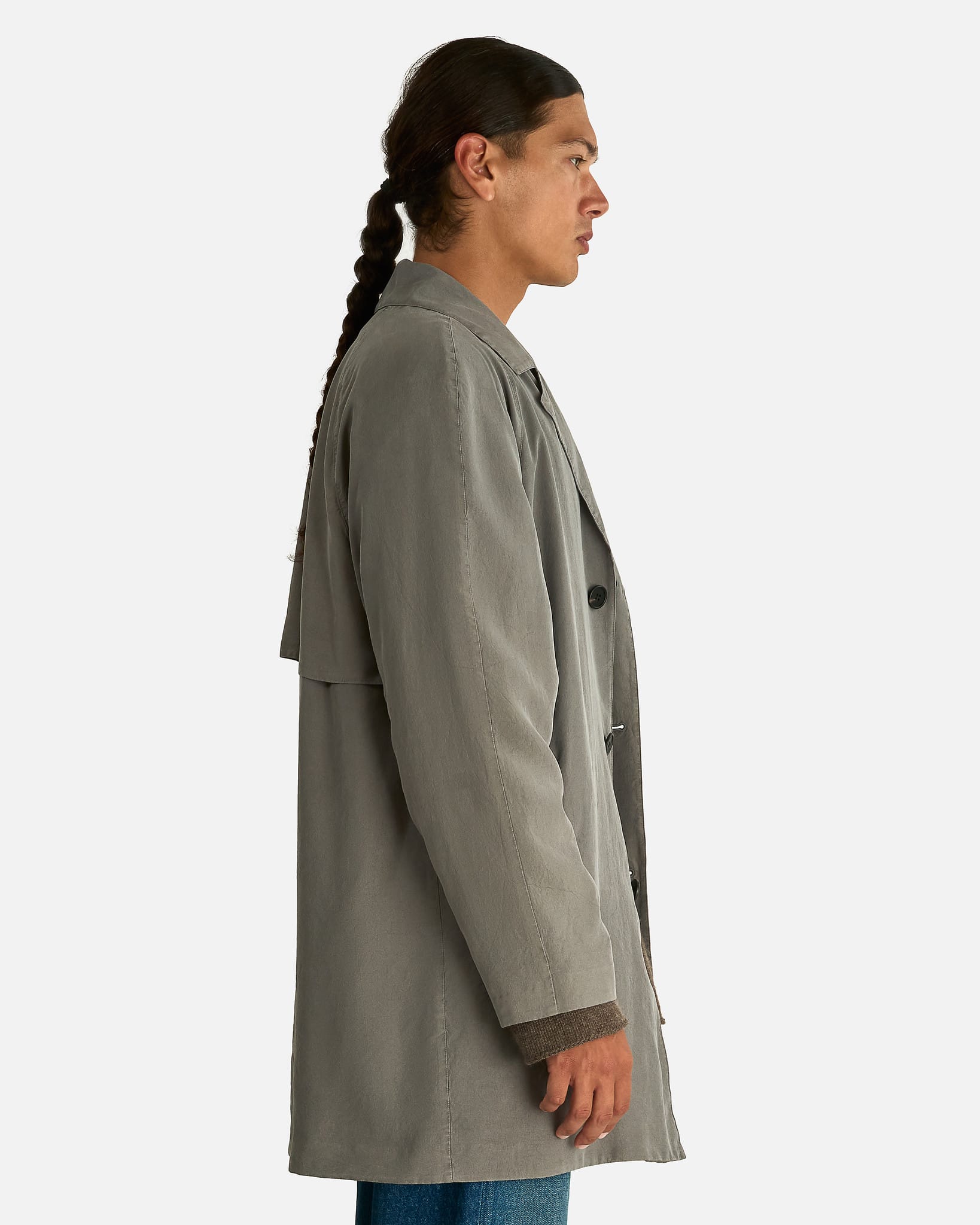 The Row Men's Coats Naoko Coat in Grey/Green