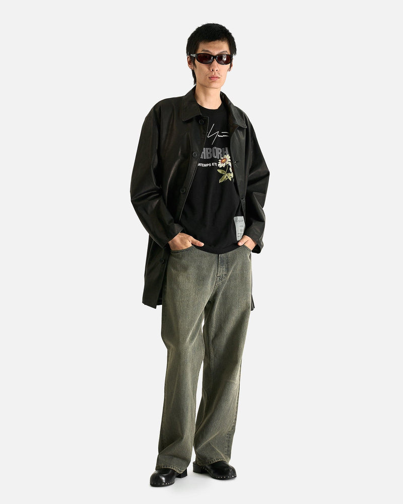 Yohji Yamamoto Pour Homme Men's T-Shirts NB Tee SS-1 in Black