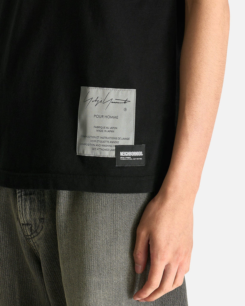Yohji Yamamoto Pour Homme Men's T-Shirts NB Tee SS-1 in Black