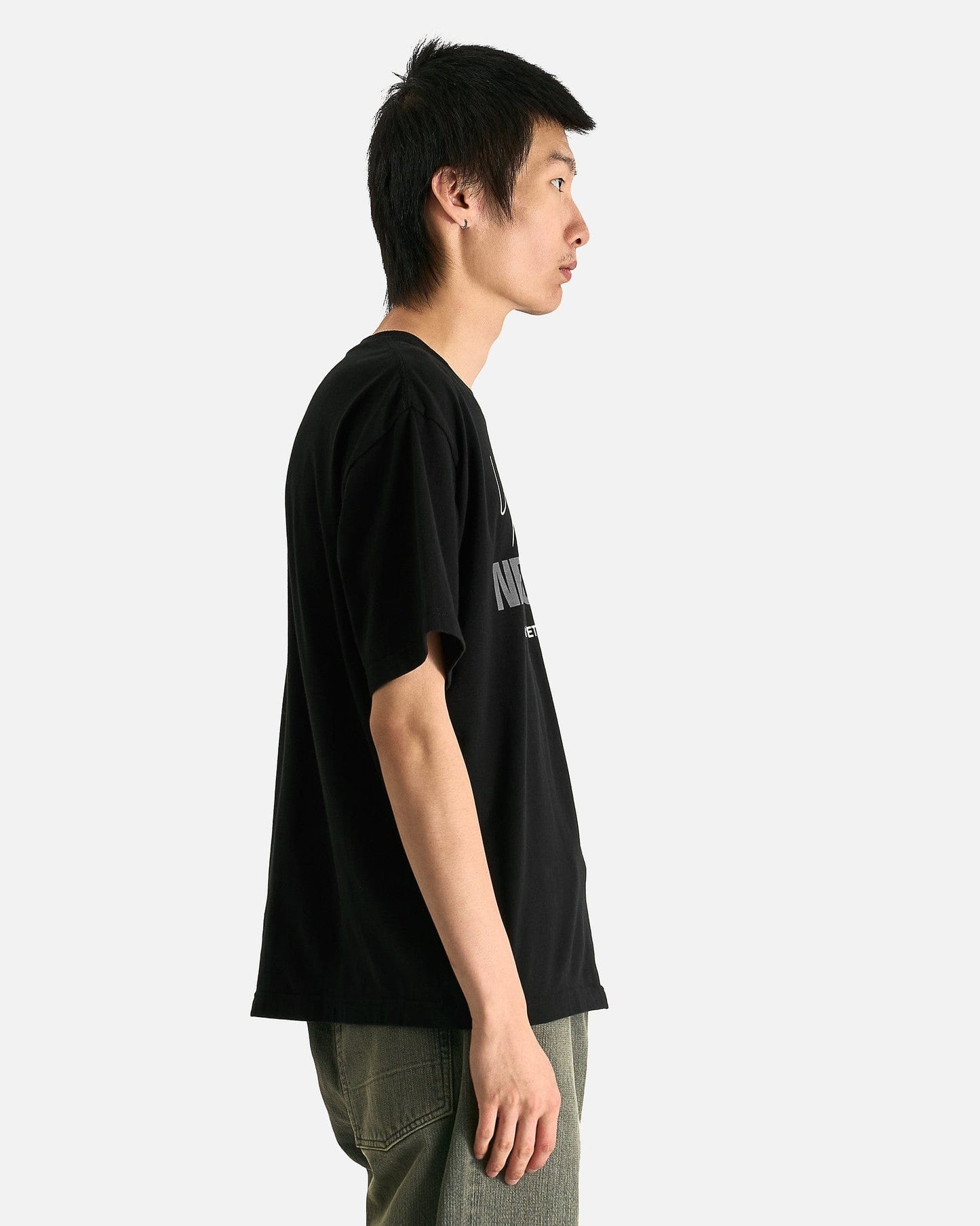 Yohji Yamamoto Pour Homme Men's T-Shirts NB Tee SS-1 in Black