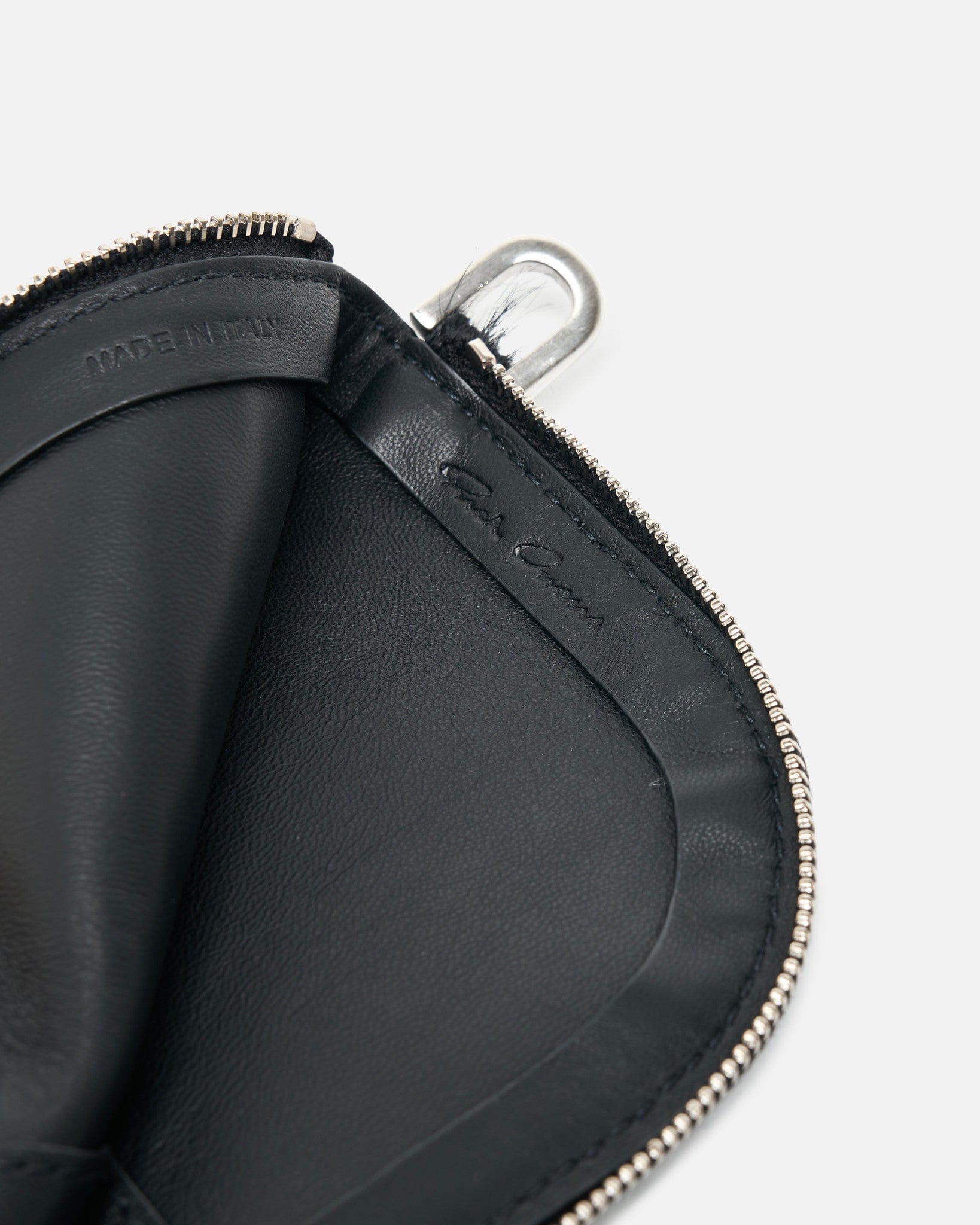 Rick Owens Leather Goods OS Neckwallet in Black