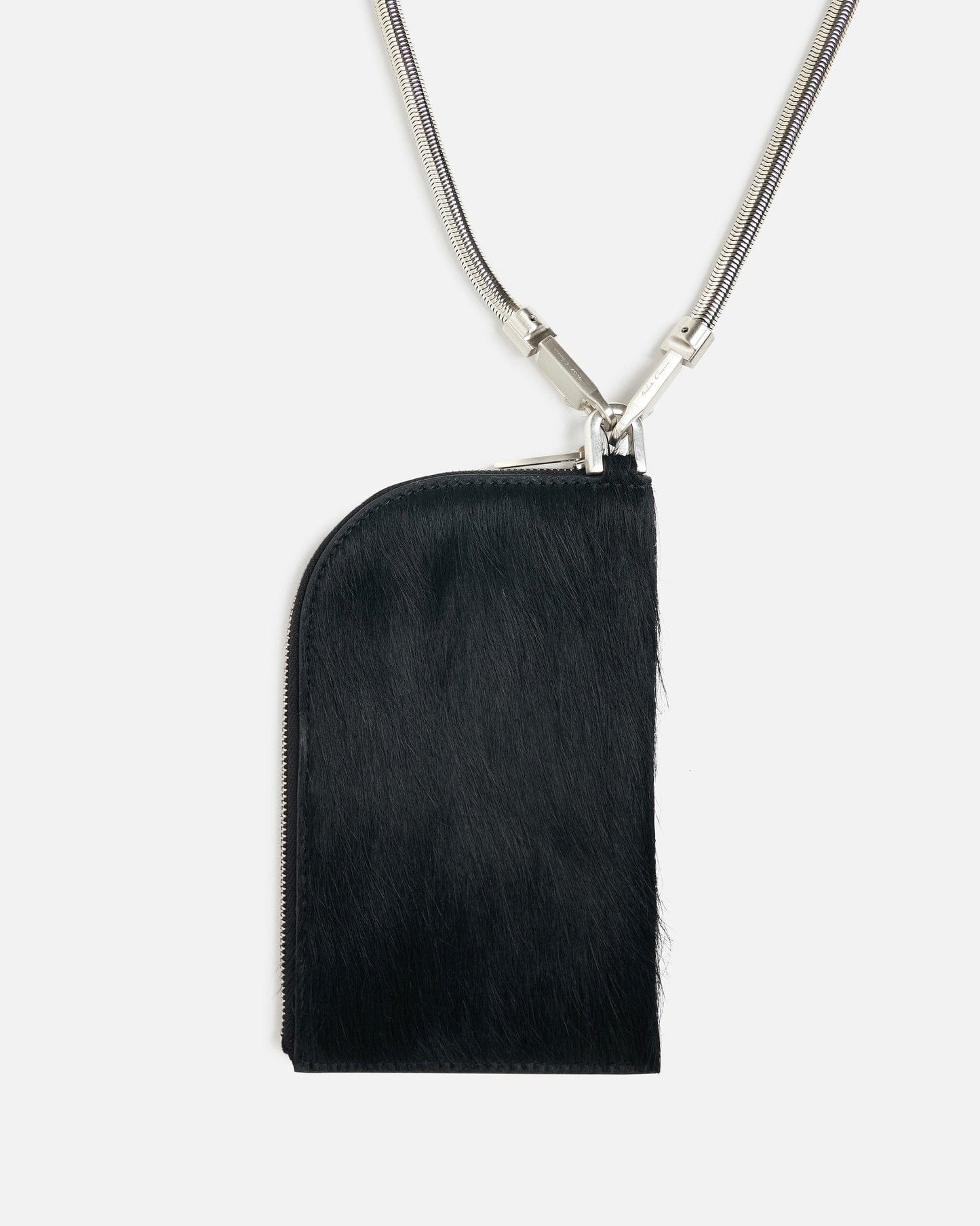 Rick Owens Leather Goods OS Neckwallet in Black