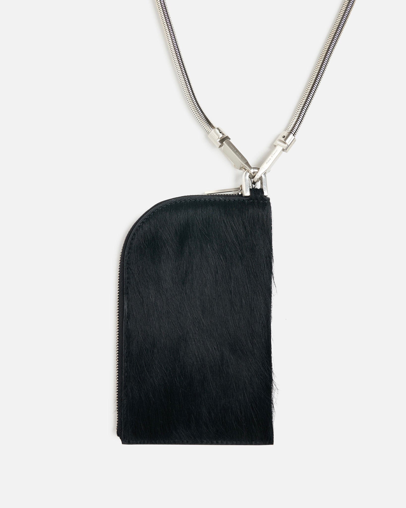 Rick Owens Leather Goods OS Neckwallet in Black