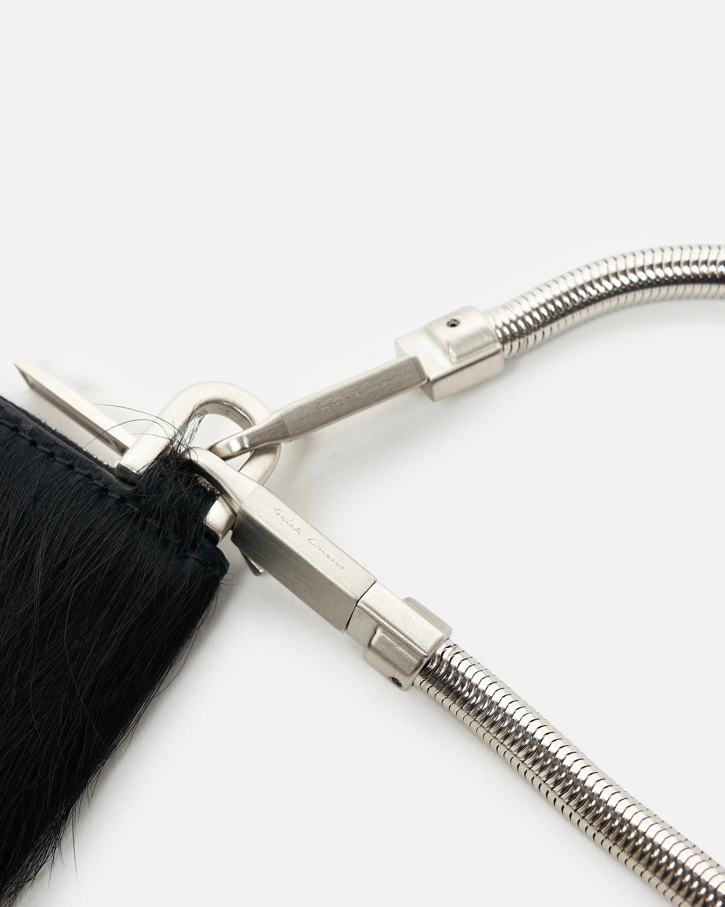 Rick Owens Leather Goods OS Neckwallet in Black