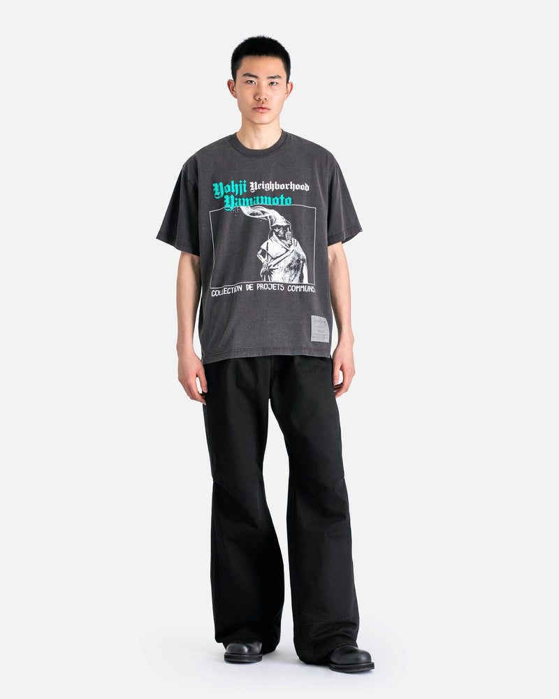 Yohji Yamamoto Pour Homme Men's T-Shirts Neighborhood PT Short Sleeve in Grey