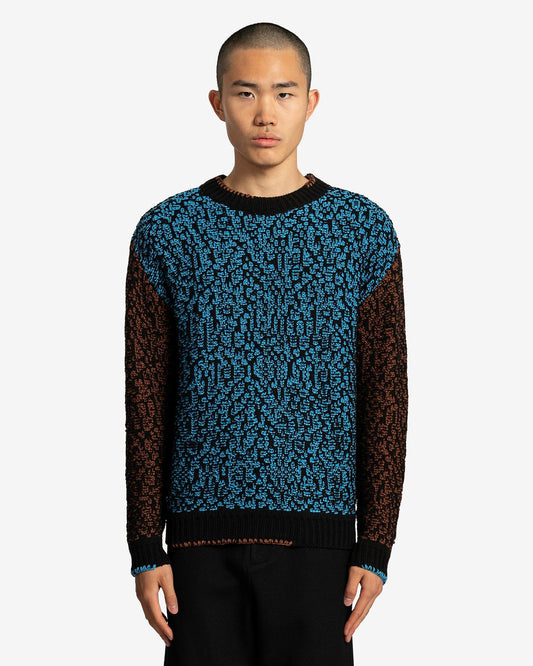 Andersson Bell Men's Sweater Net Crew-Neck Sweater in Multi