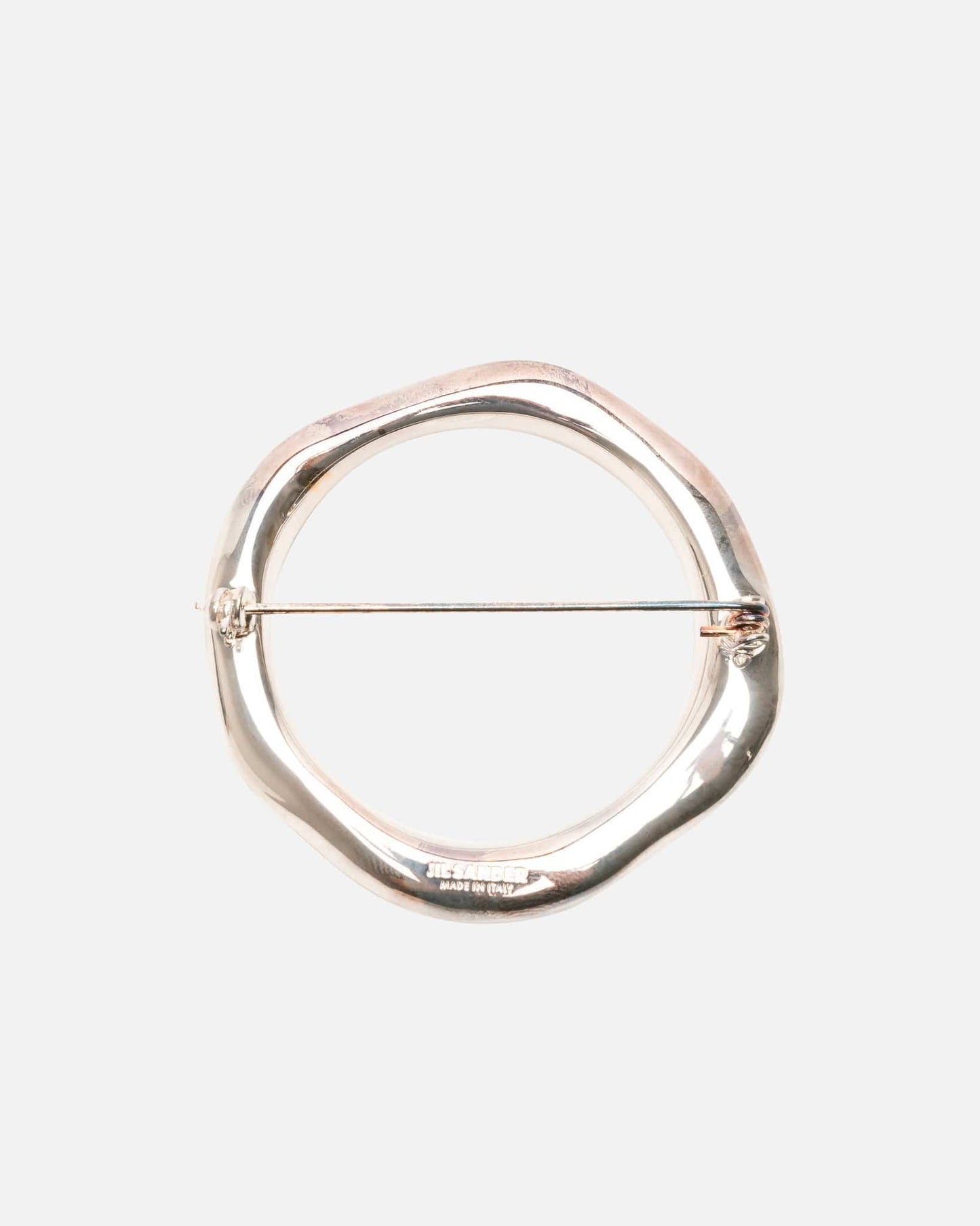 Jil Sander Jewelry O/S New Lightness Brass Pin in Silver