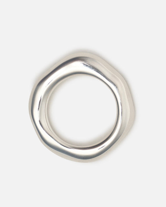 Jil Sander Jewelry New Lightness Brass Ring in Silver