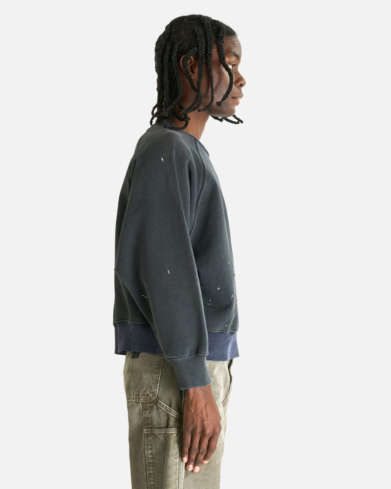 Enfants Riches Deprimes Men's Sweatshirts Nietzsche Raglan Sweatshirt in Black/Purple