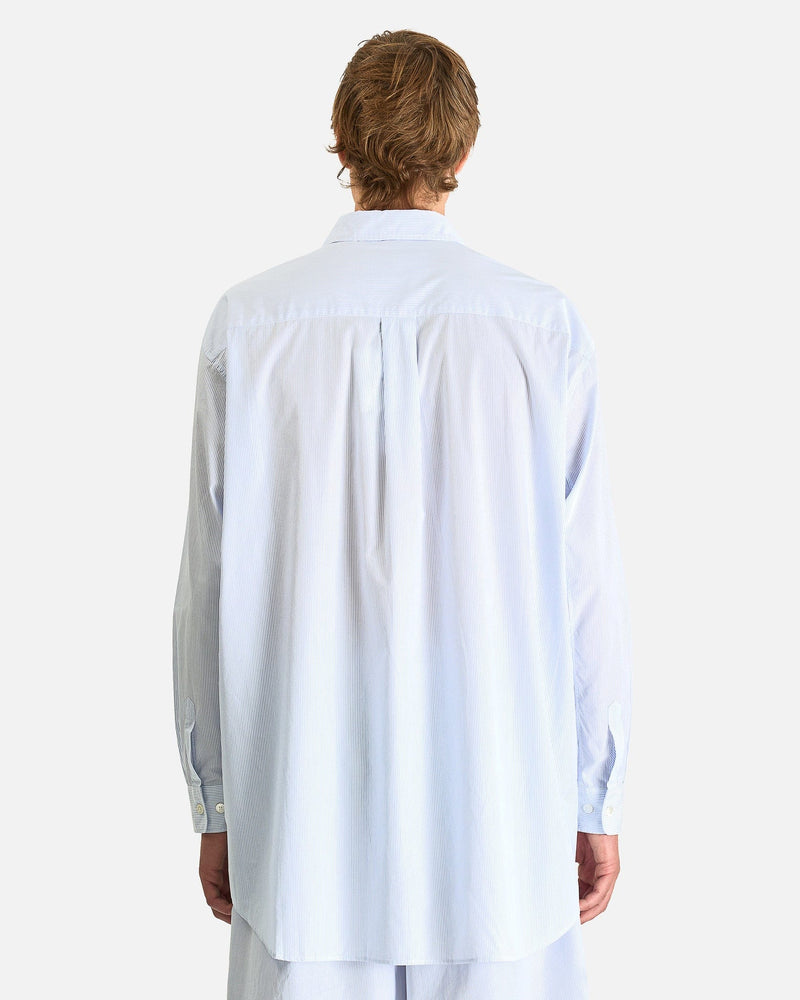 Magniberg Men's Shirts Night Shirt in Light Blue Stripes