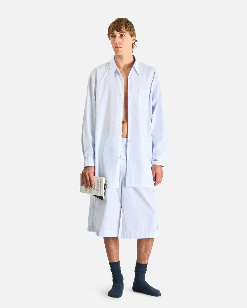 Magniberg Men's Shorts Night Shorts in Light Blue Stripes