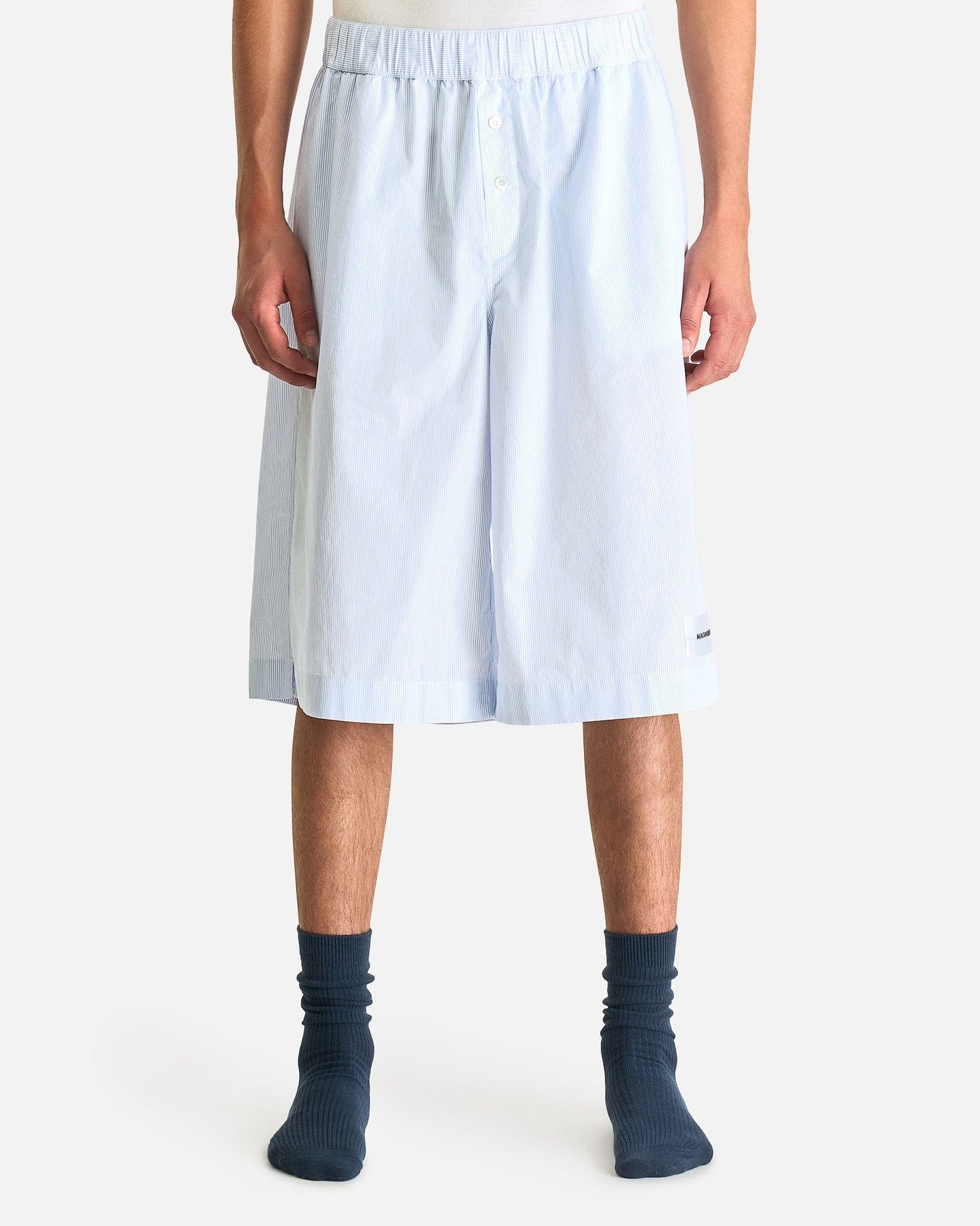 Magniberg Men's Shorts Night Shorts in Light Blue Stripes