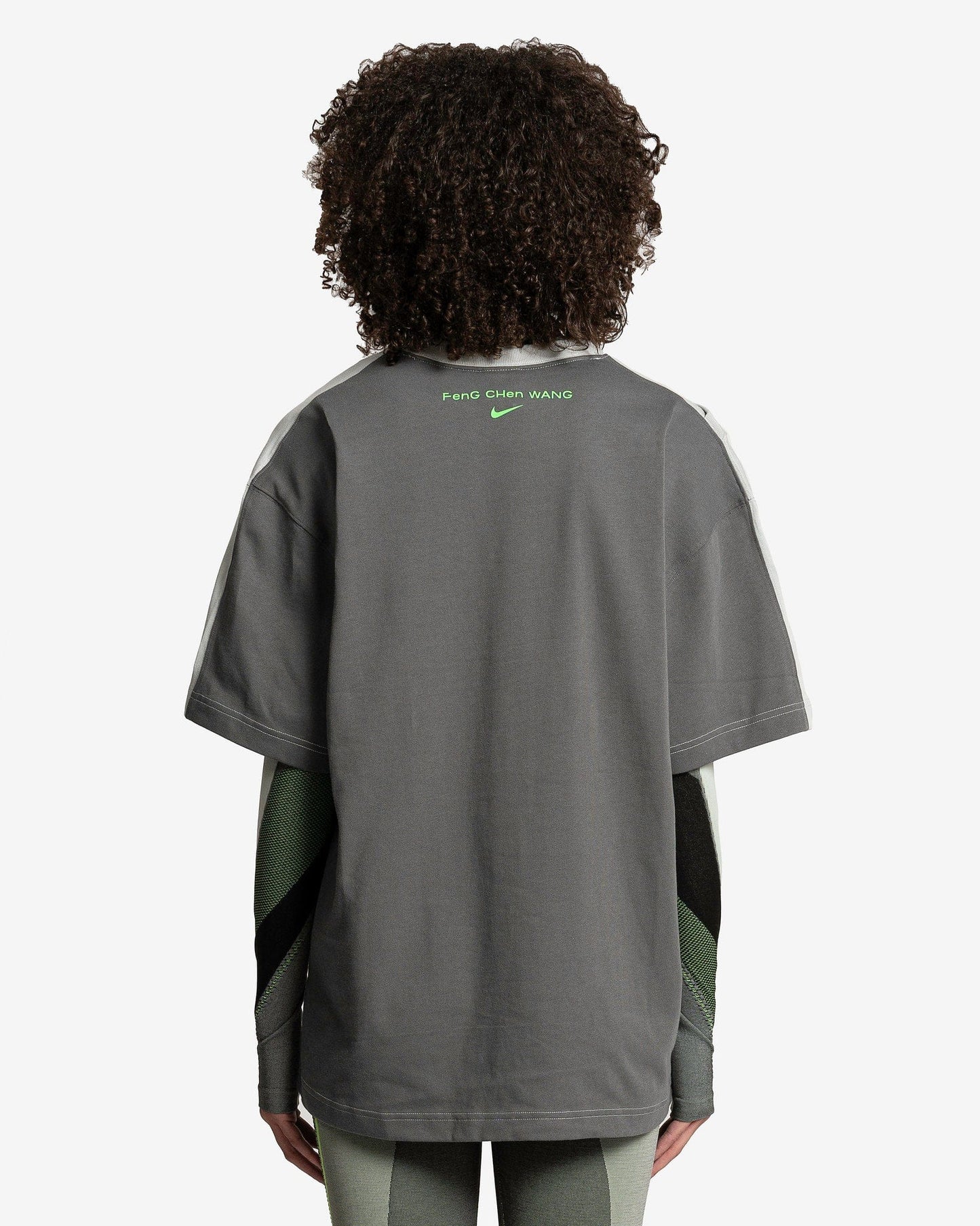Nike Nike Pro x Feng Chen Wang T-Shirt in Light Smoke Grey/Iron Grey