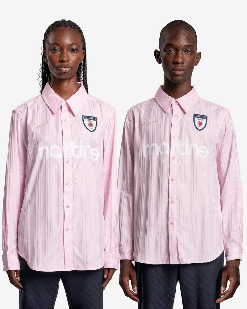 Nike x Martine Rose Dress Shirt in Pink Foam – SVRN Nike x Martine Rose Dress Shirt in Pink Foam – SVRN