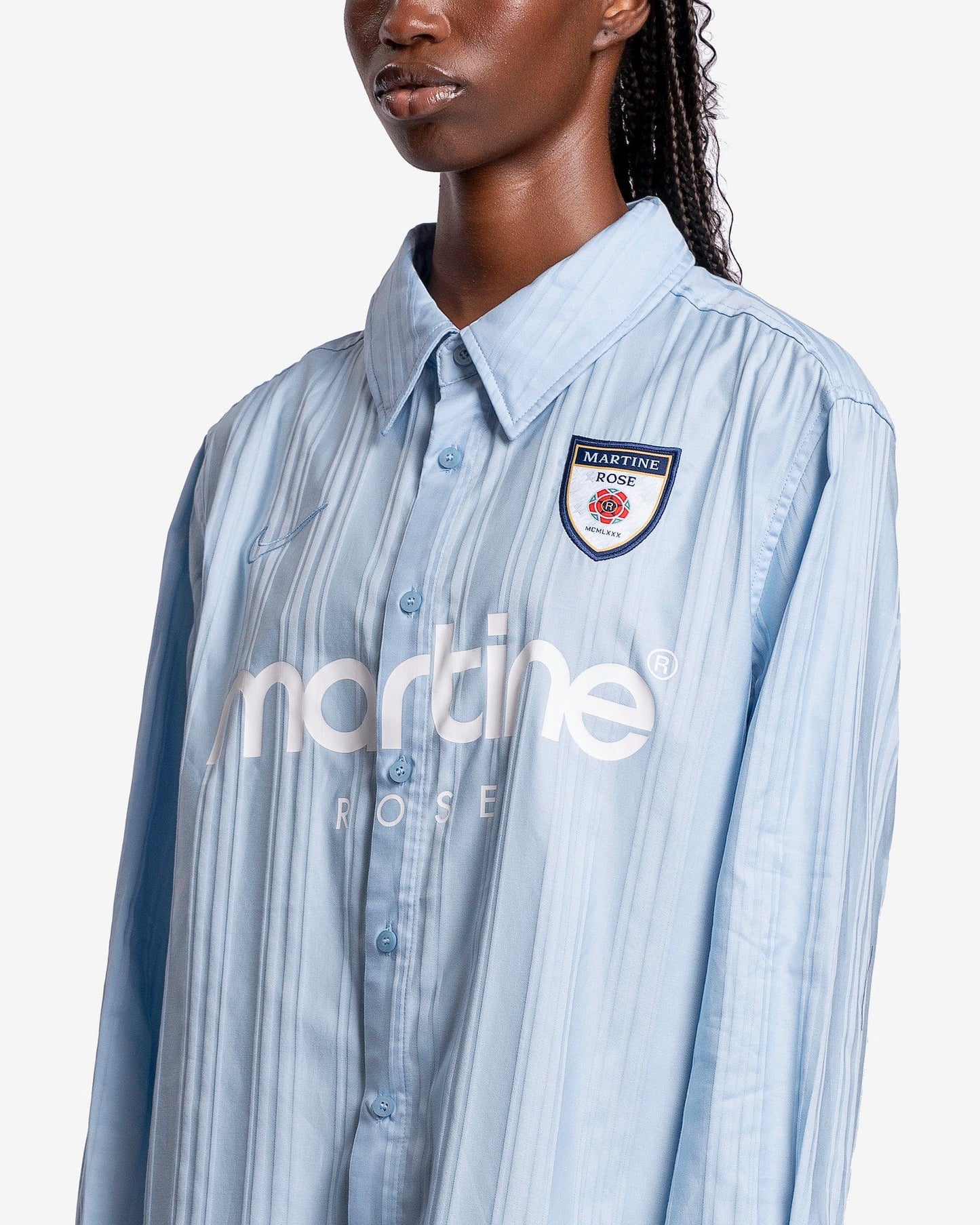 Nike Men's Shirt Nike x Martine Rose Dress Shirt in Psychic Blue