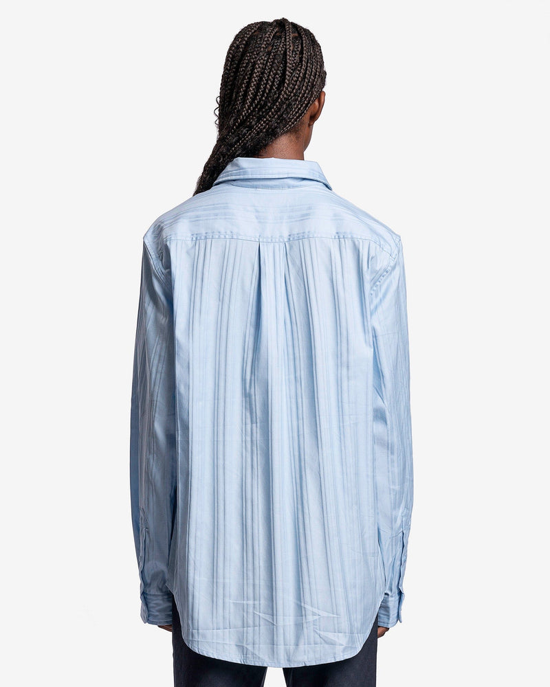 nike x martine rose dress shirt Nike x Martine Rose Dress Shirt in Psychic Blue SVRN