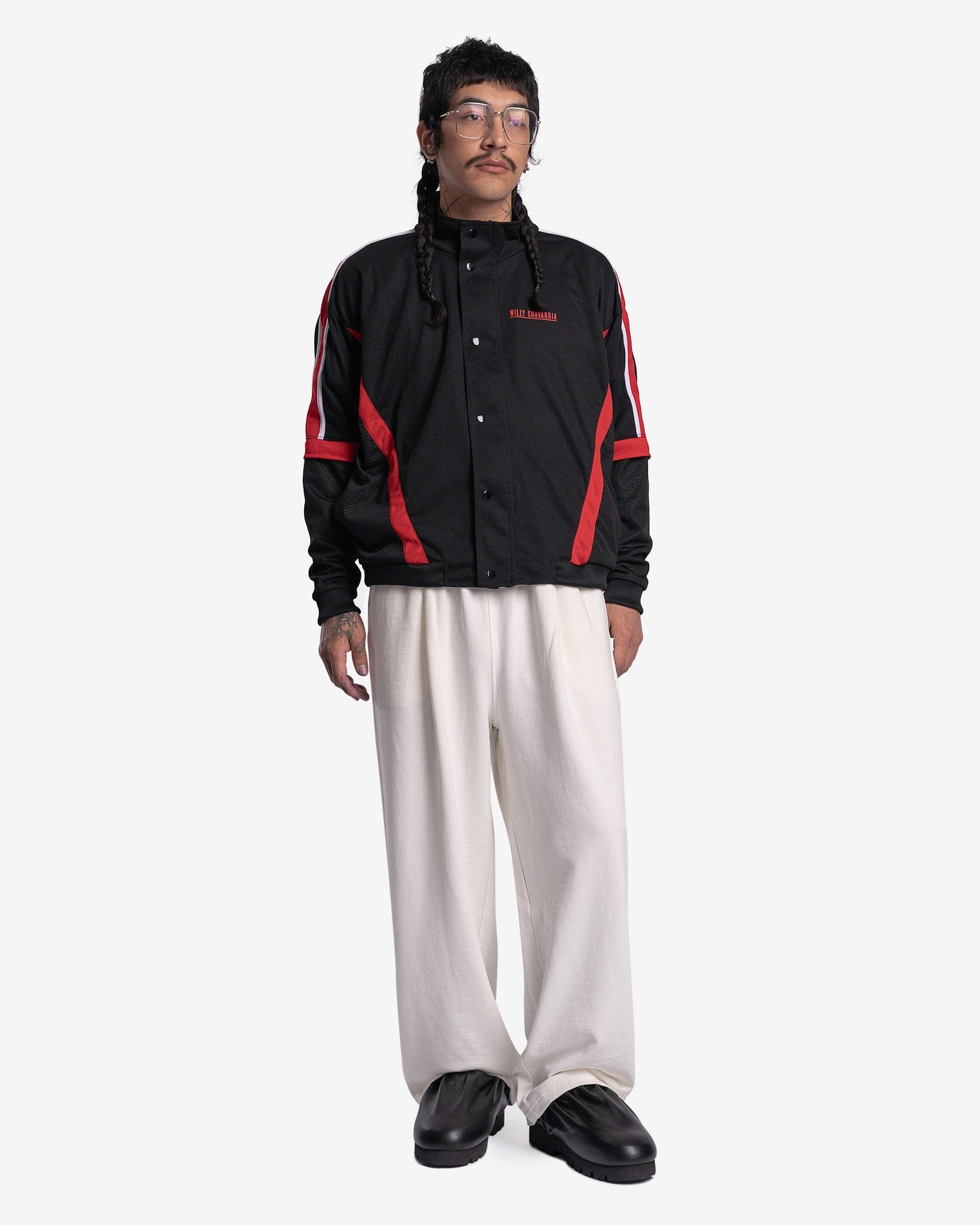 Willy Chavarria Men's Pants Northsider Sweatpants in Bright White