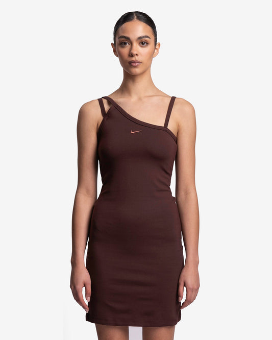 Nike Women Dresses NSW Asymmetrical Tank Dress in Earth/Plum