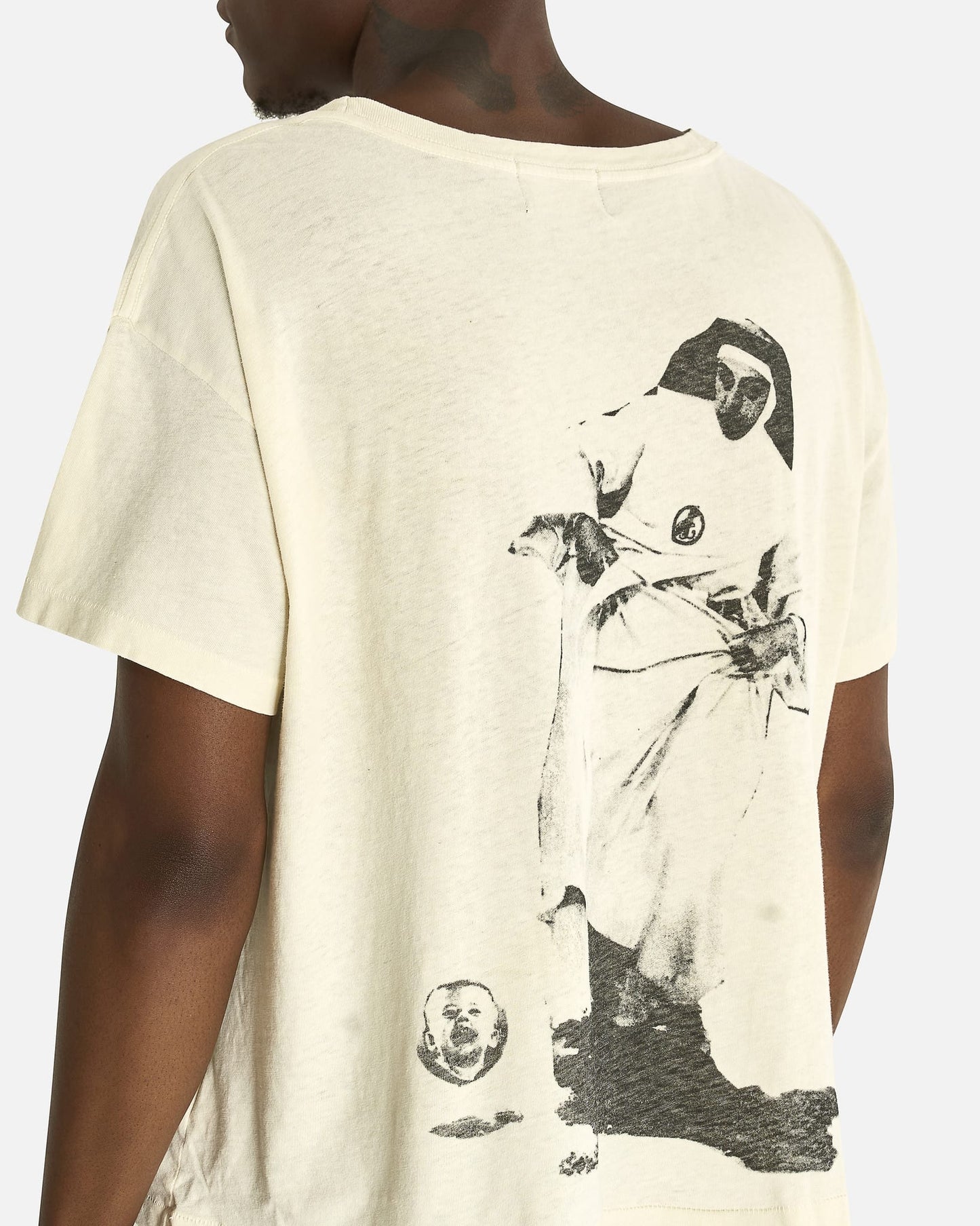 Enfants Riches Deprimes Men's T-shirts Nun Kicks Baby T-Shirt in Dirty White